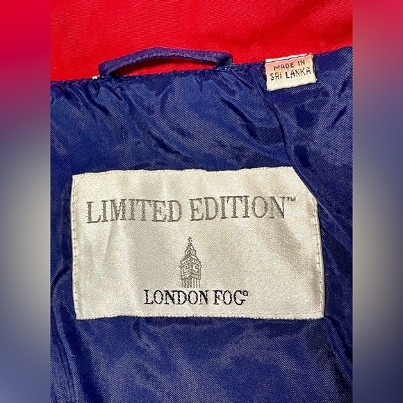 Vintage London Fog Limited Edition Colorblock Windbreaker Navy Red M-XS W-S - Picture 8 of 11